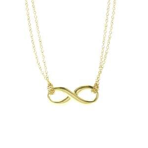 Tiffany Infinity Double Chain Necklace Yellow Gold (18K) No Stone Women,Men F...